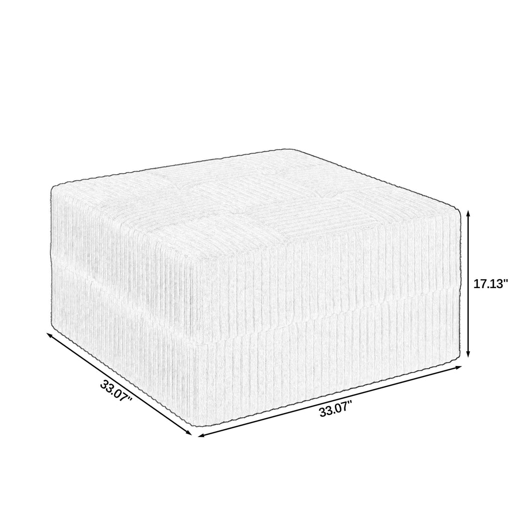 L shape Modular Sectional Sofa, Compressed Sectional Sofa Modern Minimalist Style Corduroy Couch, Sleeper Sofa for Living Room, Bedroom, Comfy Compressed Sofa Couch Space-Efficient Design-GREEN