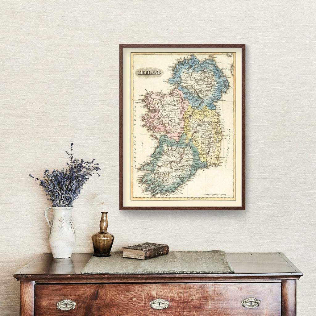 Vintage Map of Ireland 1823
