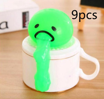 Funny Vomiting Egg Yolk Toy – Stress Relief Squishy Prank Gift