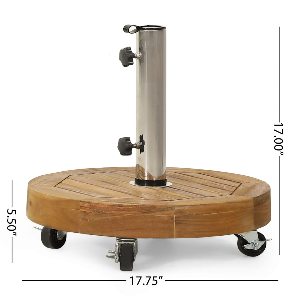 Ralph - Round Umbrella Base - Teak