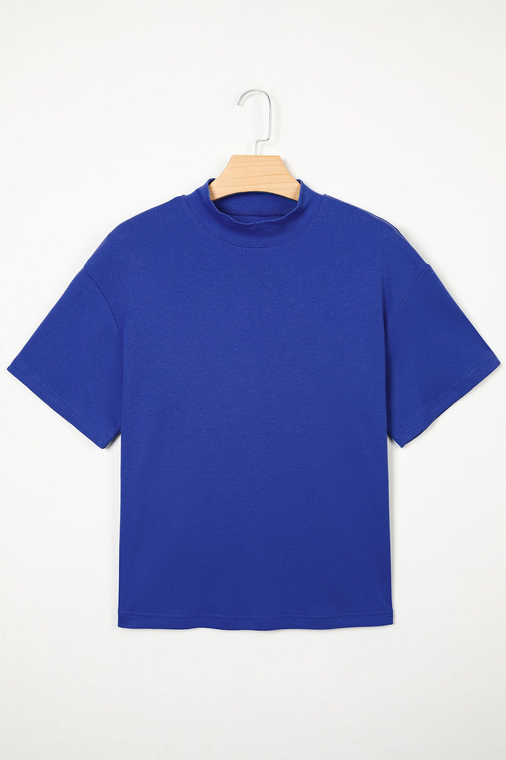 Oversized Solid Color High Neck Tee