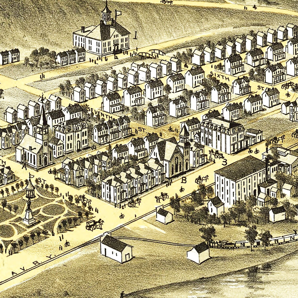 Vintage Map of Ford City, Pennsylvania 1896