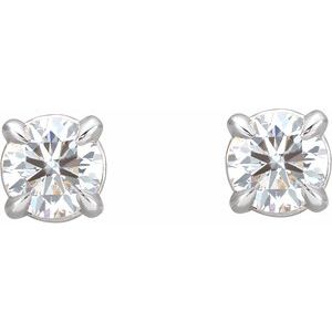 Platinum .06 CTW Lab-Grown Diamond Cocktail-Style Earrings – image 2