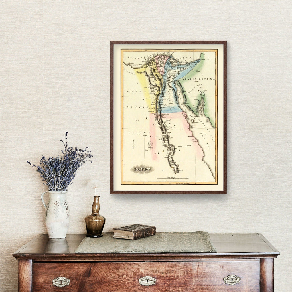 Vintage Map of Egypt 1823