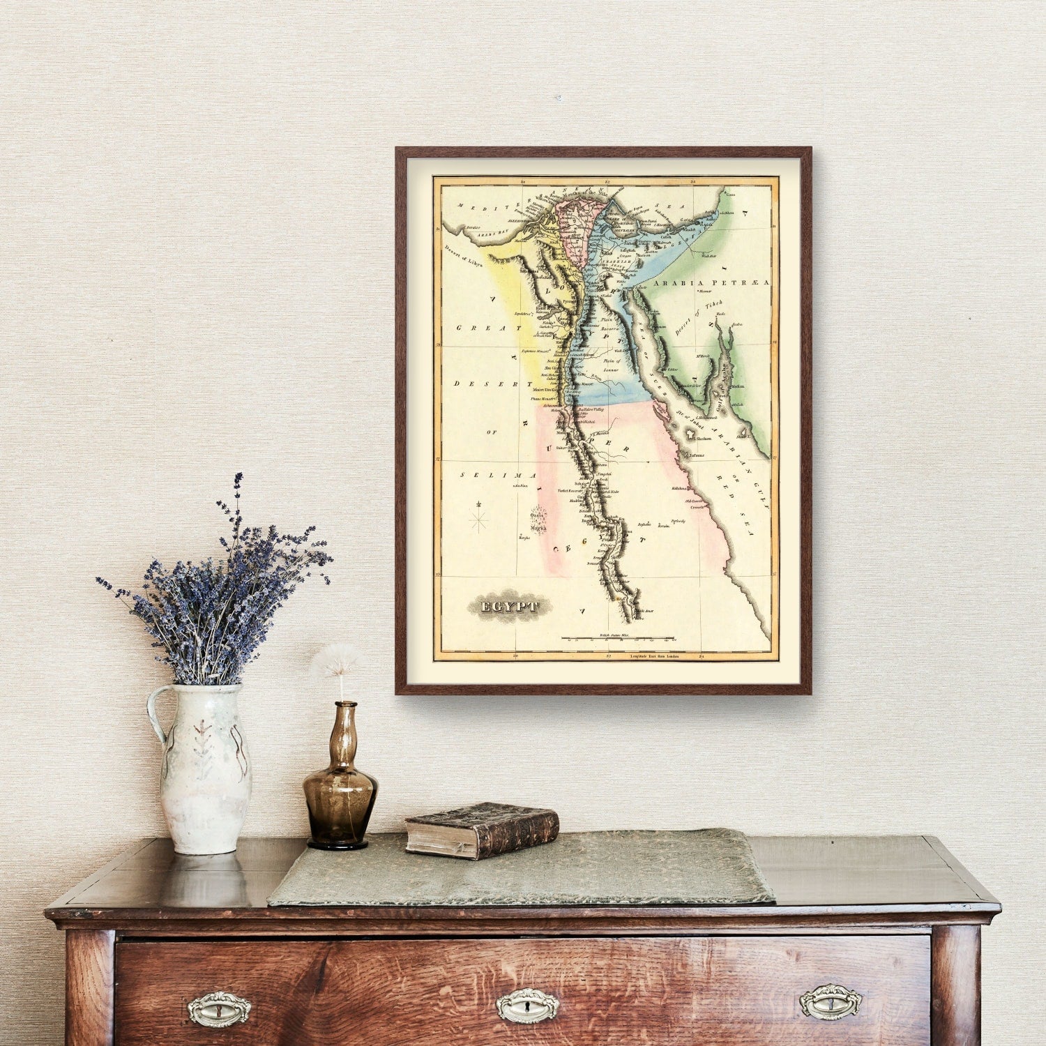 Vintage Map of Egypt 1823