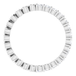 Platinum 1/2 CTW Natural Diamond Reversible Eternity Band Size 5.5
