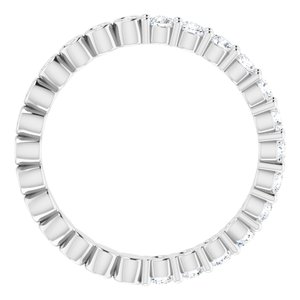 Platinum 1/2 CTW Natural Diamond Reversible Eternity Band Size 4