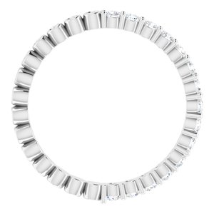 Platinum 1/2 CTW Natural Diamond Reversible Eternity Band Size 7.5