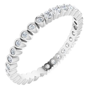 Platinum 5/8 CTW Natural Diamond Reversible Eternity Band Size 8