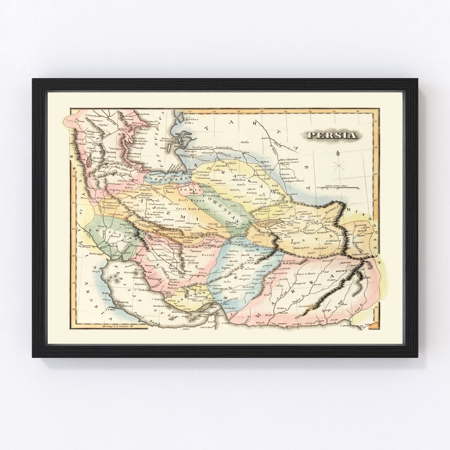 Vintage Map of Persia 1823
