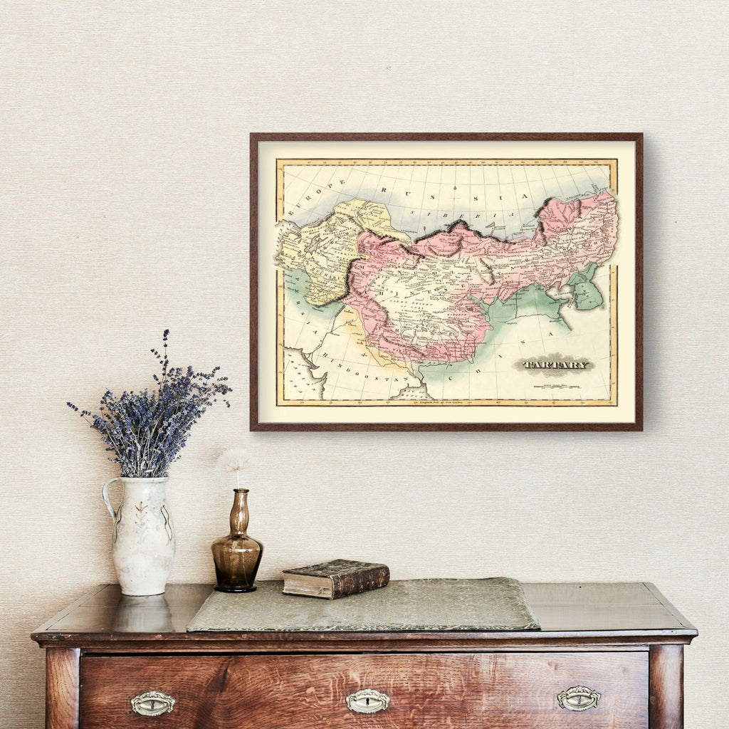 Vintage Map of China 1823