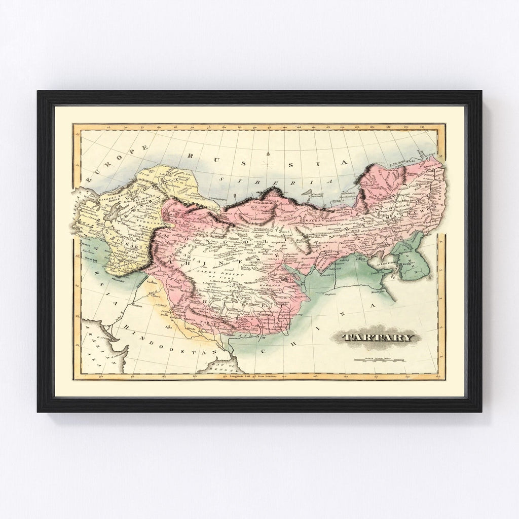 Vintage Map of China 1823