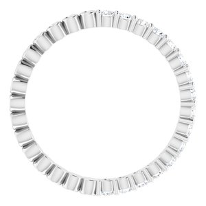Platinum 5/8 CTW Natural Diamond Reversible Eternity Band Size 8