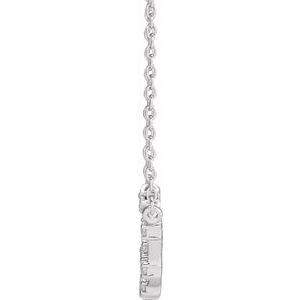 14K White Gold 1/6 CTW Natural Diamond Capricorn 16-18" Necklace