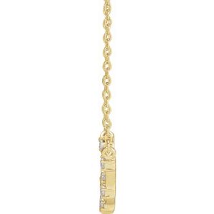14K Yellow Gold 1/6 CTW Natural Diamond Capricorn 16-18" Necklace