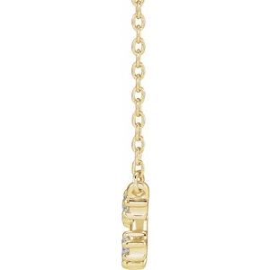 14K Yellow Gold 1/5 CTW Natural Diamond Sagittarius 16-18" Necklace