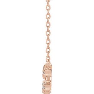 14K Rose Gold 1/5 CTW Natural Diamond Sagittarius 16-18" Necklace