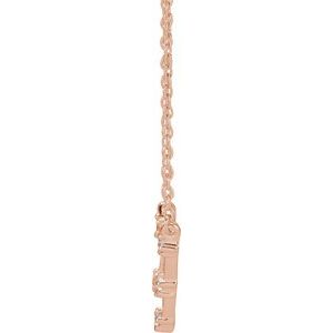 14K Rose Gold 1/6 CTW Natural Diamond Taurus 16-18" Necklace