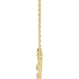 14K Yellow Gold 1/6 CTW Natural Diamond Taurus 16-18" Necklace