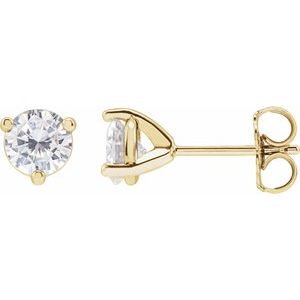 14K Yellow Gold 5 mm Round Stuller Lab-Grown Moissanite™ Earrings