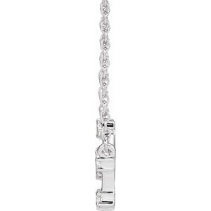 14K White Gold 1/6 CTW Natural Diamond Virgo 16-18" Necklace