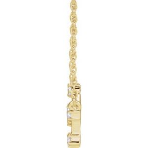 14K Yellow Gold 1/6 CTW Natural Diamond Virgo 16-18" Necklace