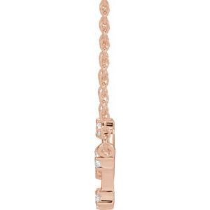 14K Rose Gold 1/6 CTW Natural Diamond Virgo 16-18" Necklace