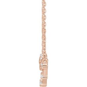 14K Rose Gold 1/8 CTW Natural Diamond Libra 16-18" Necklace