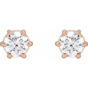 14K Rose Gold 1/2 CTW Natural Diamond Stud Earrings – image 2