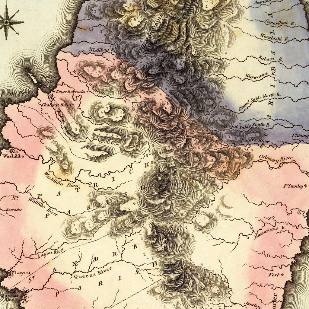 Vintage Map of St Vincent 1823