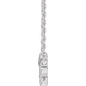 14K White Gold 1/6 CTW Natural Diamond Leo 16-18" Necklace