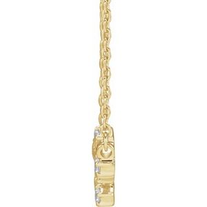 14K Yellow Gold 1/6 CTW Natural Diamond Leo 16-18" Necklace