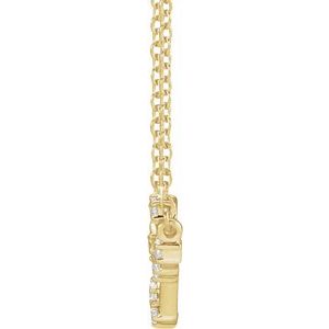 14K Yellow Gold 1/8 CTW Natural Diamond Cancer 16-18" Necklace