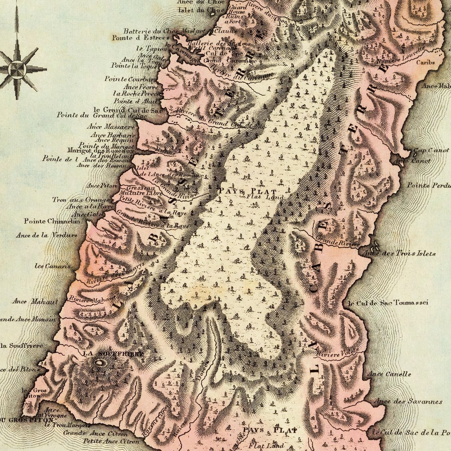 Vintage Map of St Lucia 1823
