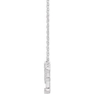 14K White Gold 1/8 CTW Natural Diamond Pisces 16-18" Necklace