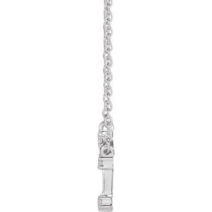 14K White Gold .08 CTW Natural Diamond Aries 16-18" Necklace