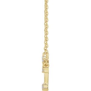 14K Yellow Gold .08 CTW Natural Diamond Aries 16-18" Necklace