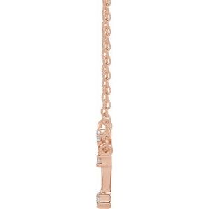 14K Rose Gold .08 CTW Natural Diamond Aries 16-18" Necklace