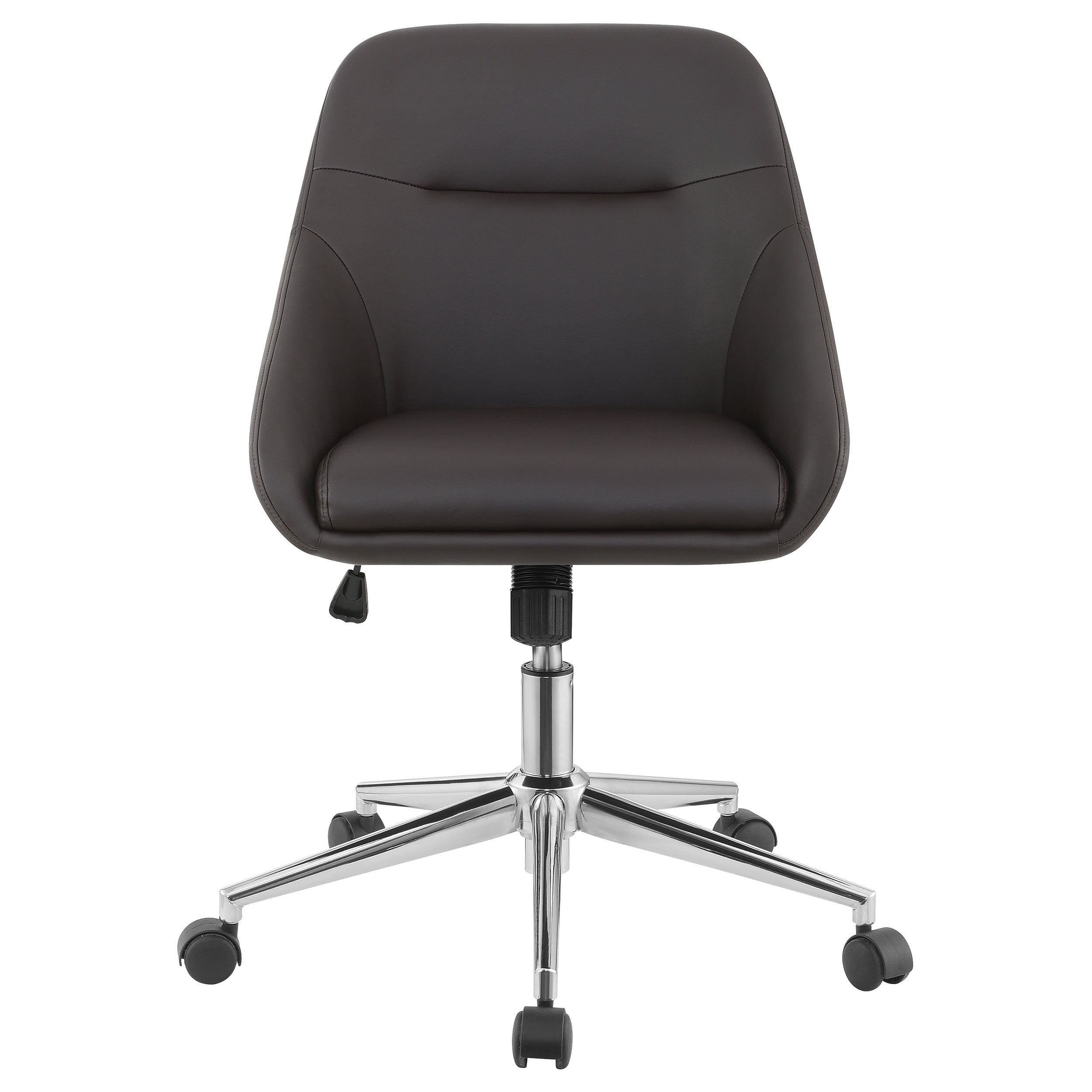 Jackman Brown Upholstered Adjustable Home Office Desk Chair