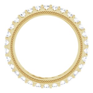 14K Yellow 9/10 CTW Natural Diamond Eternity Band Size 5.5