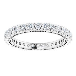 Platinum 9/10 CTW Natural Diamond Eternity Band Size 5.5
