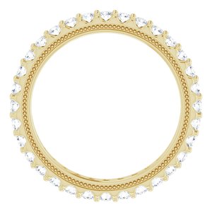 14K Yellow 7/8 CTW Natural Diamond Eternity Band Size NONE