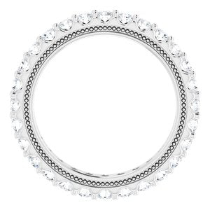 Platinum 7/8 CTW Lab-Grown Diamond Eternity Band Size 4.5