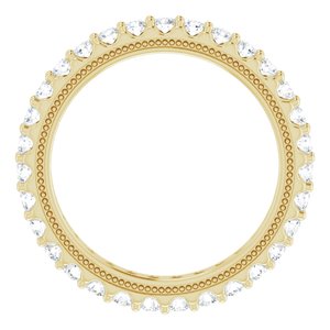 14K Yellow 9/10 CTW Natural Diamond Eternity Band Size 6.5