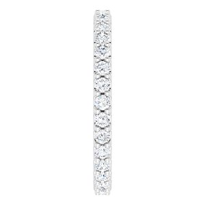 14K White 1 CTW Natural Diamond Eternity Band Size 7.5