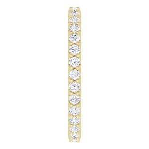 14K Yellow 1 CTW Natural Diamond Eternity Band Size 7.5