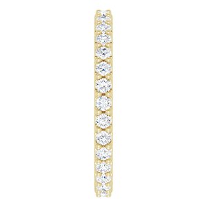 14K Yellow 1 CTW Lab-Grown Diamond Eternity Band Size 8