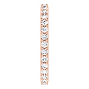 14K Rose 1 CTW Lab-Grown Diamond Eternity Band Size 8