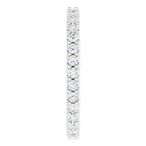 14K White 1 CTW Lab-Grown Diamond Eternity Band Size 8