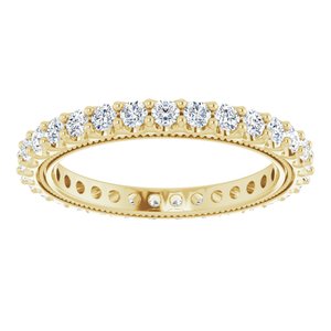14K Yellow 9/10 CTW Lab-Grown Diamond Eternity Band Size 6.5